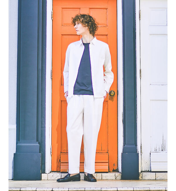 ABAHOUSE「【ノンストレス】定番 / COTTON LYCRA 圧着 クルーネック 半袖 T」|Tシャツ・カットソー|