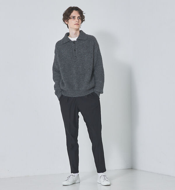 ABAHOUSE「【アルパカブレンド】シャギー ニットポロ」|ニット・セーター|