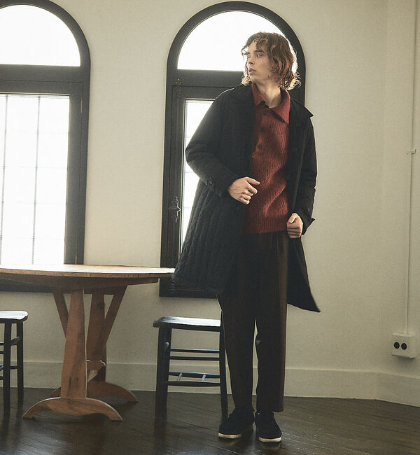 ABAHOUSE「【アルパカブレンド】シャギー ニットポロ」|ニット・セーター|