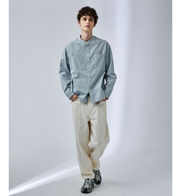 ABAHOUSE「センタータック バンドカラーシャツ」|シャツ・ブラウス|