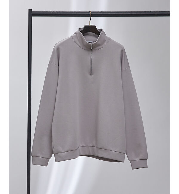 ABAHOUSE「【AH ABAHOUSE】ポンチ ハーフジップ スタンドカラー スウェット /」|スウェット・ジャージ|ラベンダー