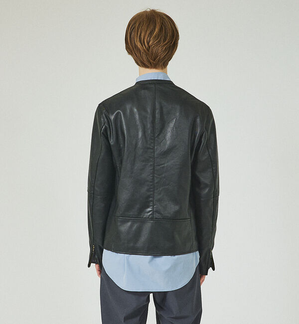 ABAHOUSE「【ナロウカラー】ラムレザー ブルゾン / シングルライダース」|その他|