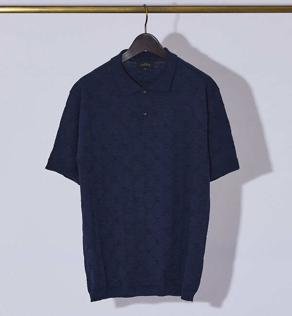 ABAHOUSE「【レーヨン&times;ラミー】ニットポロシャツ」|ポロシャツ|