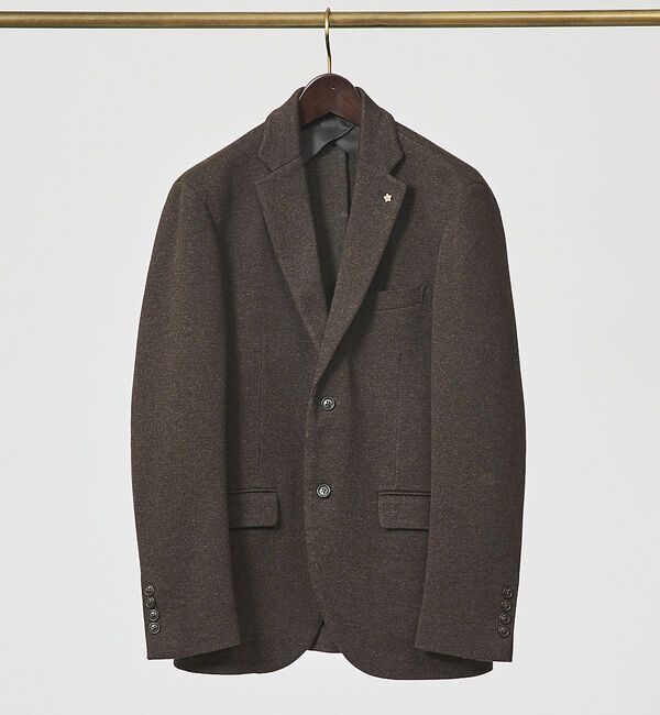 ABAHOUSE「【セットアップ対応/FLEX JACKET】ムリネ ジャージ  ジャケット」|テーラードジャケット|ブラウン