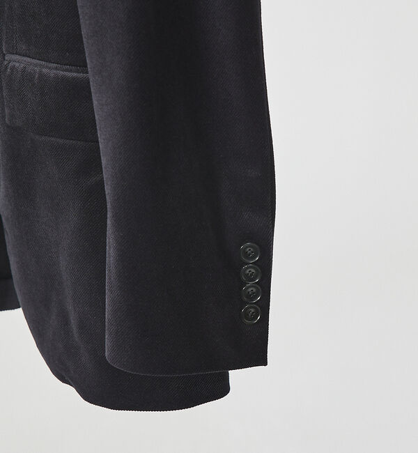 ABAHOUSE「【セットアップ対応/FLEX JACKET】ベロア ツイル & コールプリント」|テーラードジャケット|