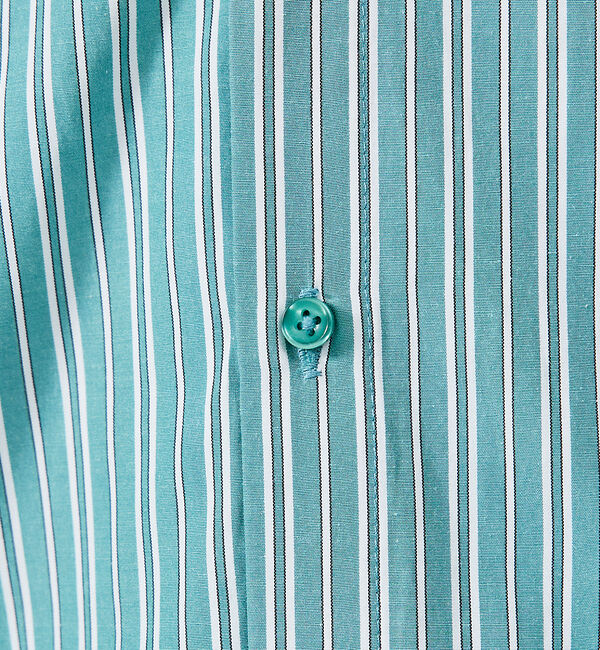 ABAHOUSE「【バイアスヨーク】ストライプ バンドカラーシャツ / オーバーサイズ」|シャツ・ブラウス|