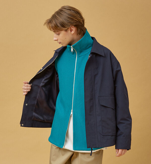 ABAHOUSE「【ハイネック】ドライバーズニット/ジップカーディガン」|カーディガン|