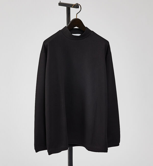 ABAHOUSE「【シルキータッチ】ライトダンボールモックネック ロンT」|Tシャツ・カットソー|ブラック