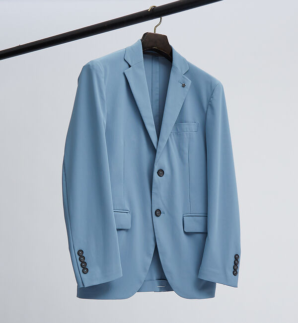ABAHOUSE「【セットアップ対応/FLEX JACKET】360&deg;ストレッチ COOLMOTI」|テーラードジャケット|ブルーグレー