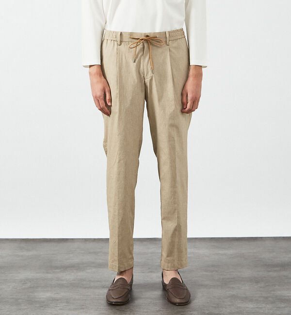 ABAHOUSE「【セットアップ対応】スーパーストレッチ リネンブレンド イージー スラックス」|スラックス|