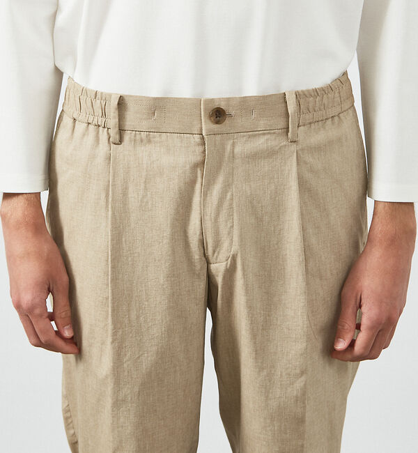 ABAHOUSE「【セットアップ対応】スーパーストレッチ リネンブレンド イージー スラックス」|スラックス|