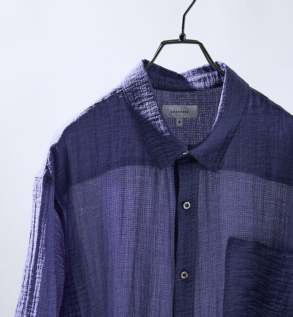 ABAHOUSE「スーパーシアー ラメドビー 半袖シャツ / オーバーサイズ」|シャツ・ブラウス|