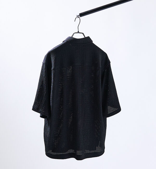 ABAHOUSE「メッシュジャガード　シアーシャツ / オーバーサイズ」|シャツ・ブラウス|