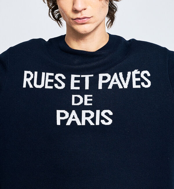 ABAHOUSE「ジャガードロゴニット プルオーバー / オーバーサイズ / LE TRIO AB」|ニット・セーター|