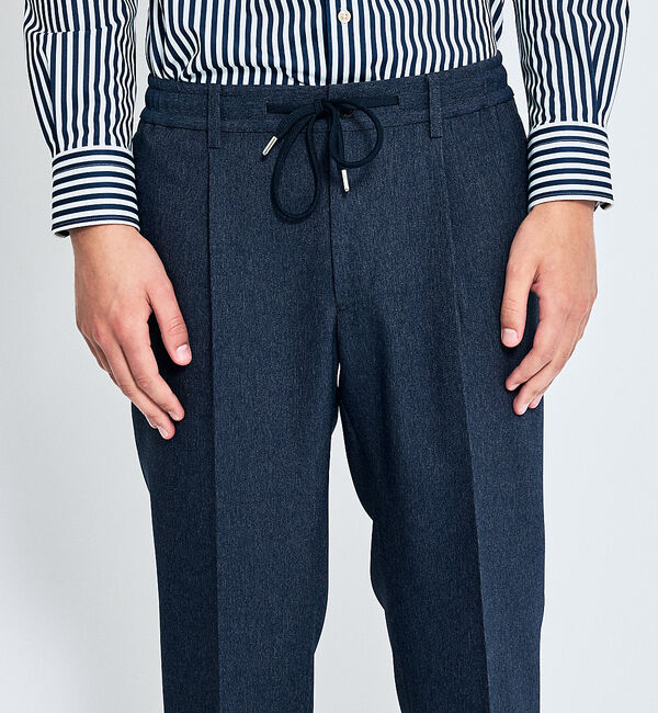 ABAHOUSE「【セットアップ対応】デニムライク ワンタック イージースラックス / 2WAYス」|スラックス|