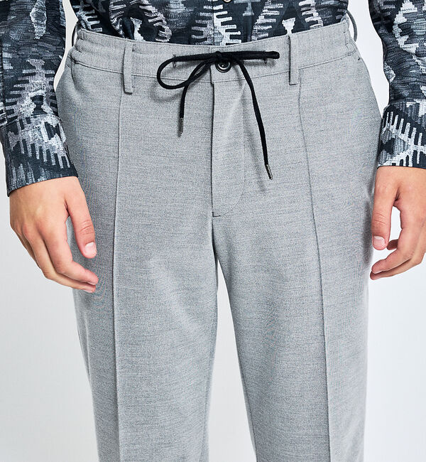 ABAHOUSE「【ON/OFF兼用】パウダータッチ  ピンタック イージースラックス / 360」|スラックス|