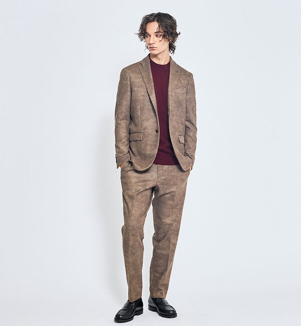 ABAHOUSE「【セットアップ対応】Down Fabric フェードスエード ジャケット / F」|テーラードジャケット|