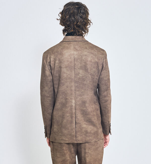 ABAHOUSE「【セットアップ対応】Down Fabric フェードスエード ジャケット / F」|テーラードジャケット|