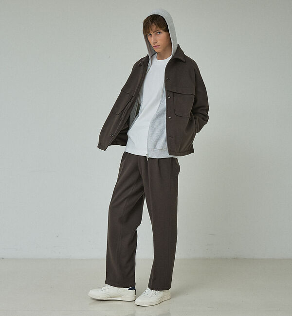 ABAHOUSE「【セットアップ対応】ウールミルド CPOシャツブルゾン/ ボックスシルエット」|ブルゾン・スタジャン|