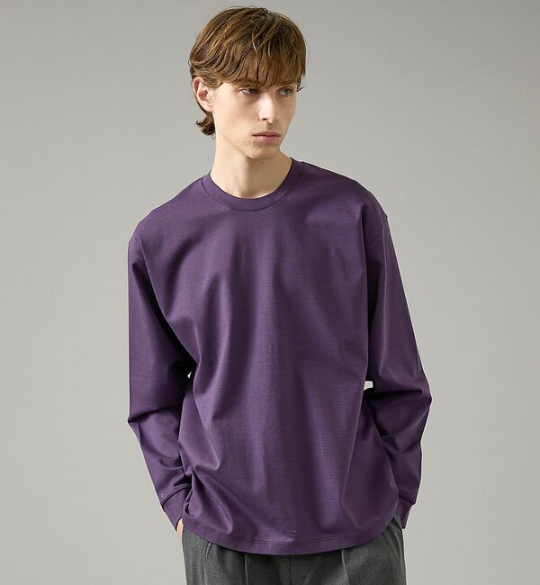 ABAHOUSE「コットンポンチ モダンフィット ボーダーロンT / オーバーサイズ」|Tシャツ・カットソー|