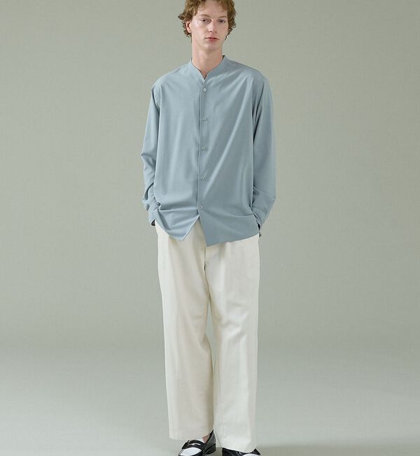 ABAHOUSE「Vネック スキッパーシャツ / バンドカラー」|シャツ・ブラウス|