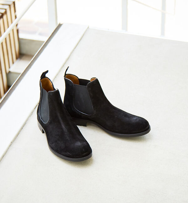 alfredoBANNISTER「【SHOO IN SHOE】カーフレザー チェルシーブーツ / サイドゴアブーツ」|ショートブーツ|ブラック系その他1