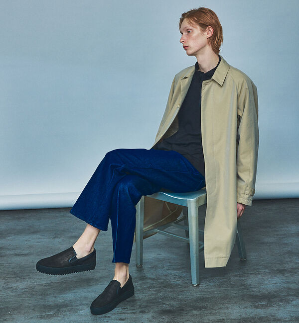 alfredoBANNISTER「【MASTER KICKS】厚底シャークソール レザー メッシュ型押し スリッポ」|スニーカー|