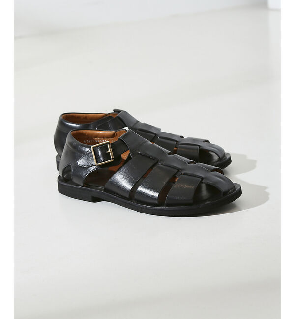 alfredoBANNISTER「オールレザーグルカサンダル」|サンダル|ブラック