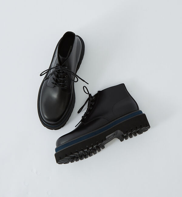 alfredoBANNISTER「ダブルソール レースアップ ブーツ」|ショートブーツ|ブラック系その他1