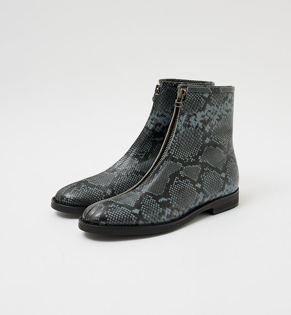 alfredoBANNISTER「【MADE IN JAPAN】センタージップ スネーク レザー ブーツ」|ショートブーツ|