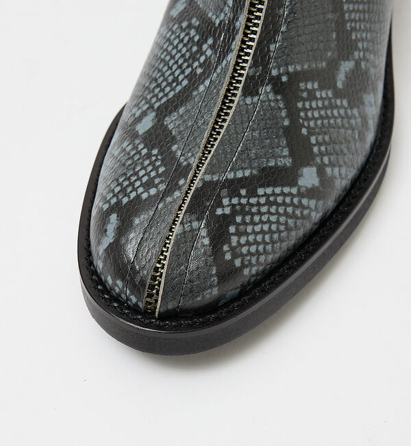 alfredoBANNISTER「【MADE IN JAPAN】センタージップ スネーク レザー ブーツ」|ショートブーツ|