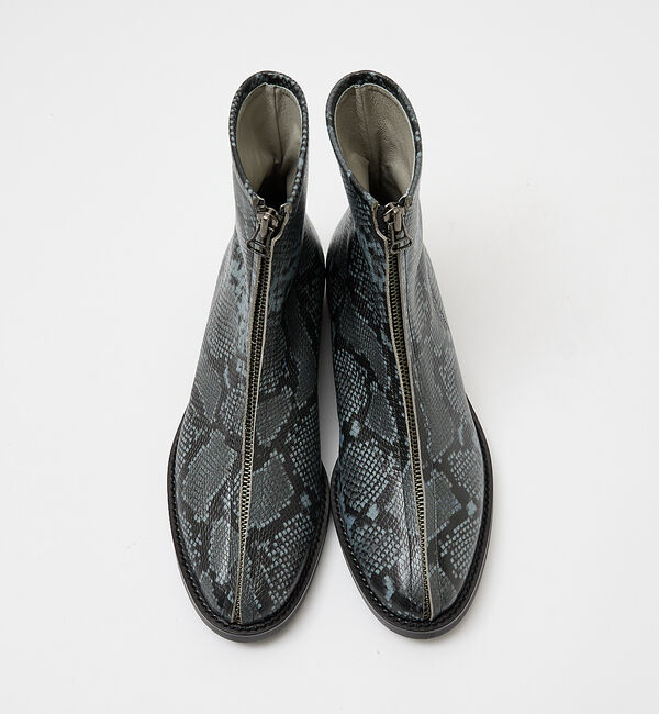 alfredoBANNISTER「【MADE IN JAPAN】センタージップ スネーク レザー ブーツ」|ショートブーツ|