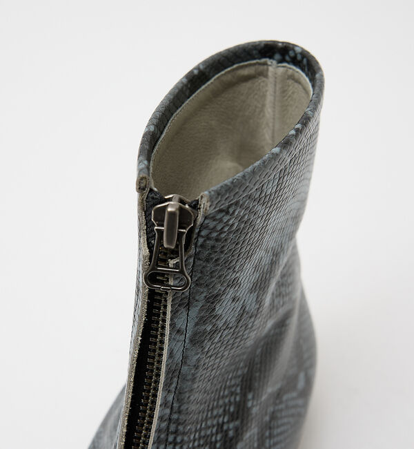 alfredoBANNISTER「【MADE IN JAPAN】センタージップ スネーク レザー ブーツ」|ショートブーツ|