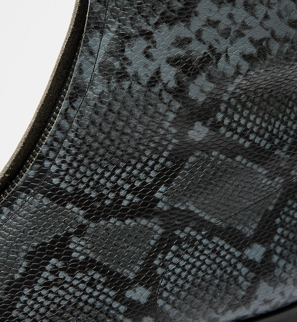 alfredoBANNISTER「【MADE IN JAPAN】センタージップ スネーク レザー ブーツ」|ショートブーツ|