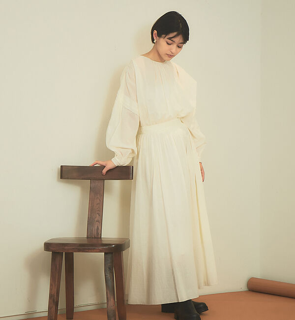 Rouge vif「【CLUNY LACE】レースバックシャンワンピース」|ワンピース|アイボリー