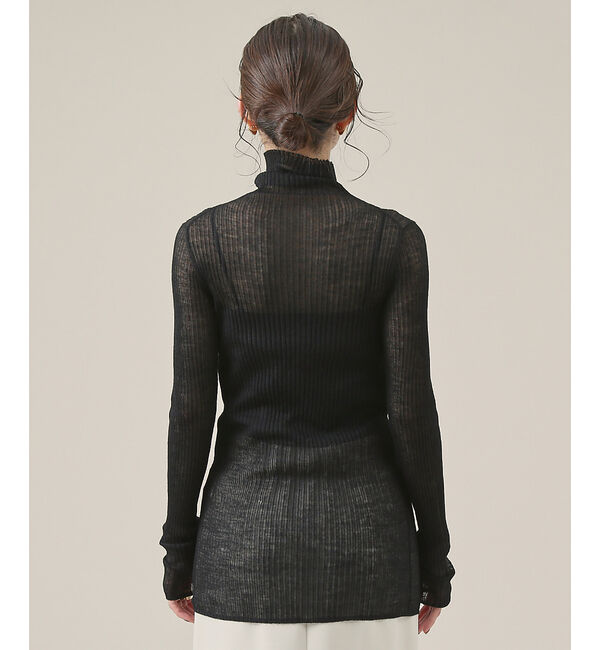 Rouge vif「シアータートルネックリブニット」|ニット・セーター|