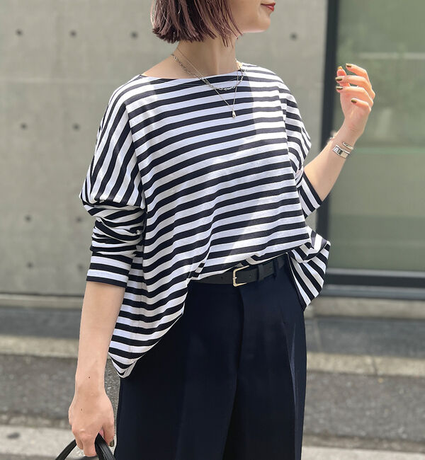 Rouge vif「ドロップショルダー ショートカットソー」|Tシャツ・カットソー|