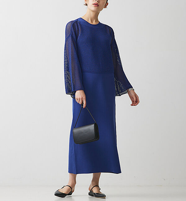 Rouge vif「シアーニット アンサンブルワンピ」|ワンピース|ブルー