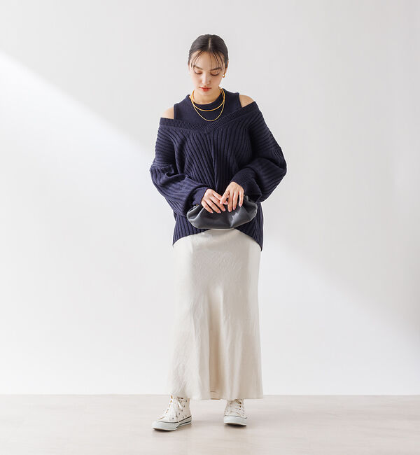 Rouge vif「Vネックリブニット アンサンブル」|ニット・セーター|