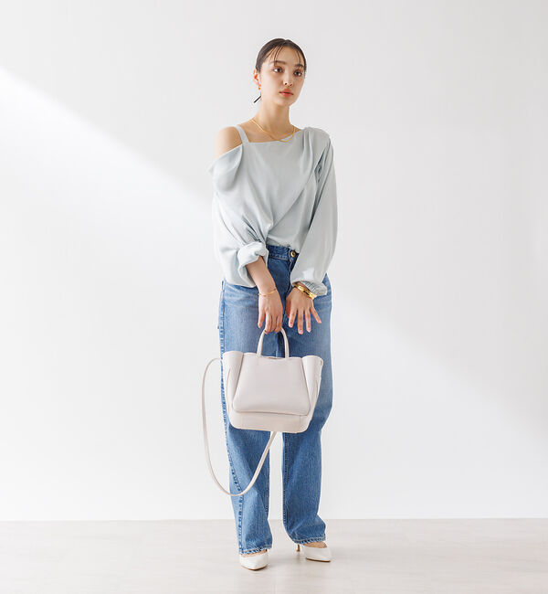 Rouge vif「とろみアシンメトリー2WAYオフショルブラウス」|シャツ・ブラウス|