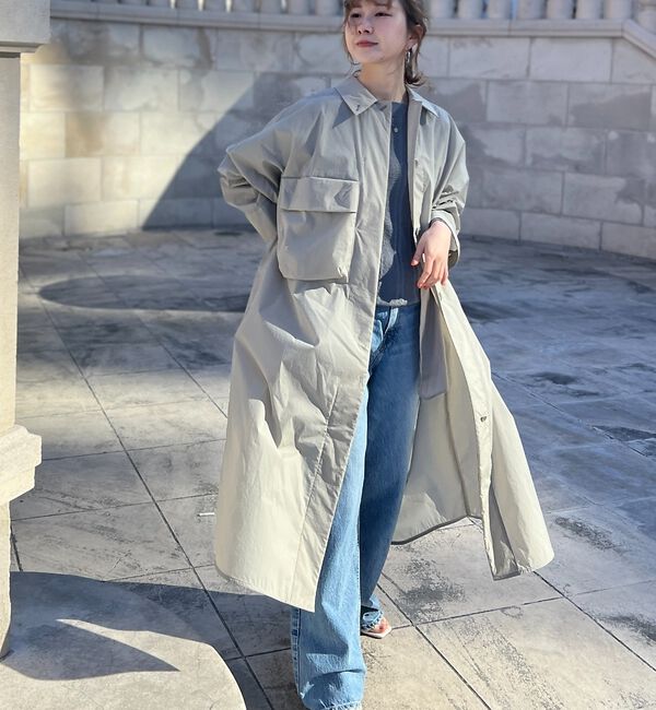 Rouge vif「撥水ナイロンライトコート」|ステンカラーコート|