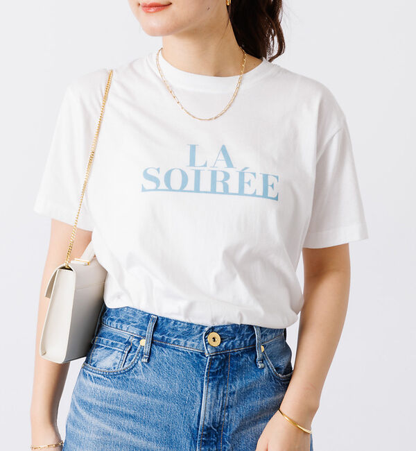 Rouge vif「フロントバックロゴ半袖Tシャツ」|Tシャツ・カットソー|ブルー