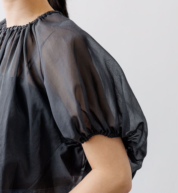 Rouge vif「コットンボイルギャザーブラウス」|シャツ・ブラウス|