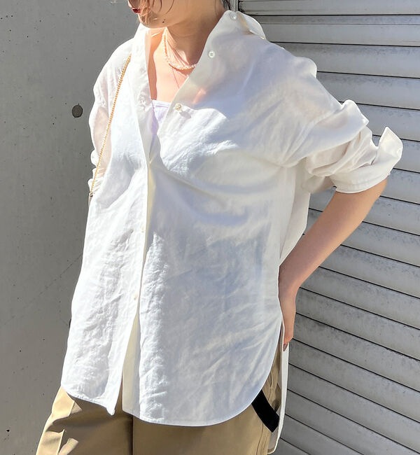 Rouge vif「綿麻レギュラー ナチュラルシャツ」|シャツ・ブラウス|