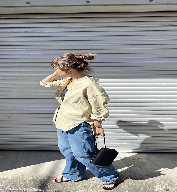 Rouge vif「綿麻レギュラー ナチュラルシャツ」|シャツ・ブラウス|