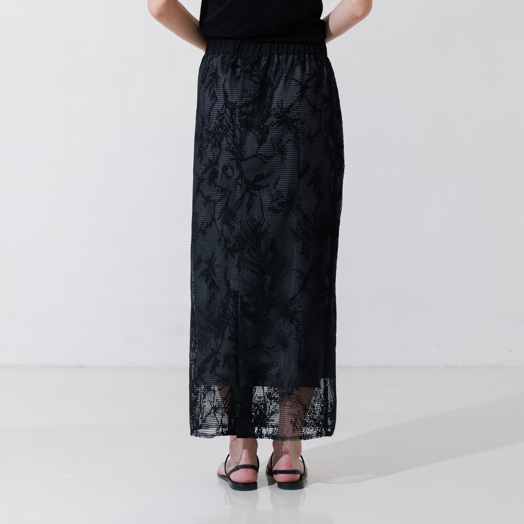 Rouge vif「【セットアップ対応】ボタニカルレースタイトスカート」|スカート|