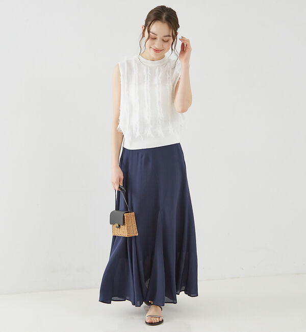 Rouge vif「フィブリルローン切り替えマキシスカート」|スカート|