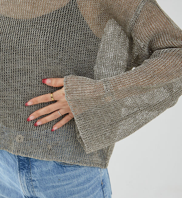 Rouge vif「麻混ペーパーヤーンプルオーバー」|ニット・セーター|