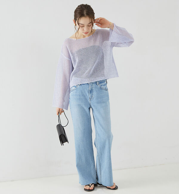 Rouge vif「麻混ペーパーヤーンプルオーバー」|ニット・セーター|