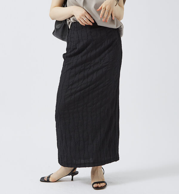 Rouge vif「カットジャガードタイトスリットスカート」|スカート|